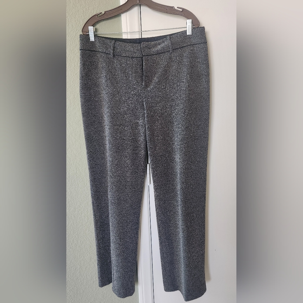 Dress Pants; Black w/White Weave